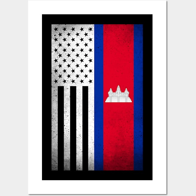 Cambodia Design for proud Cambodian Americans Wall Art by c1337s